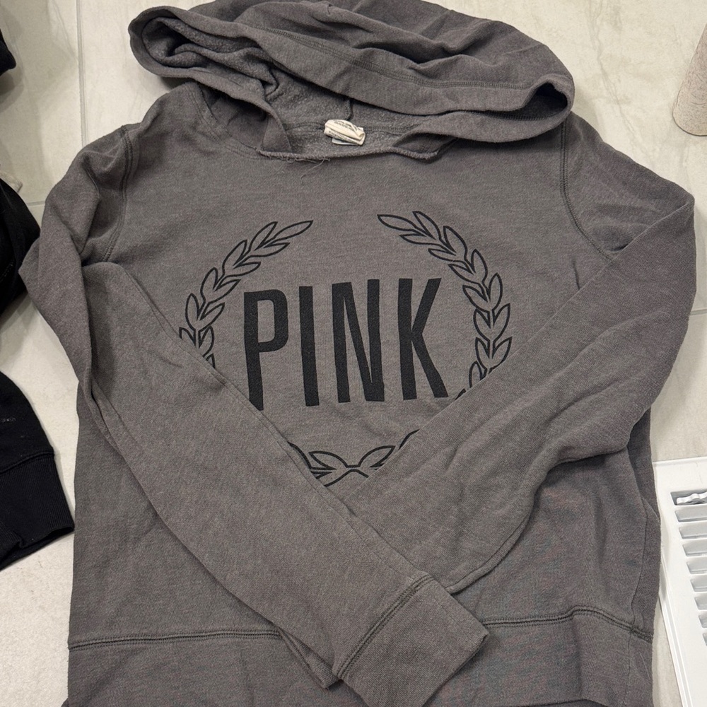 PINK Victoria's Secret Charcoal Cowl Neck Sweater